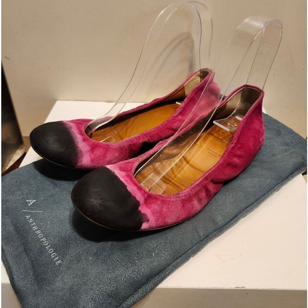 Anthropologie Leifnotes Dip-Dye Suede Ballet Flats sz.6.5/37 Ret $198 in Dustbag